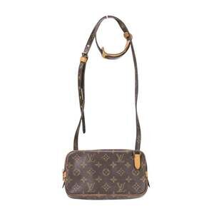 LOUIS VUITTON Brown Monogram Pochette Mini Bag